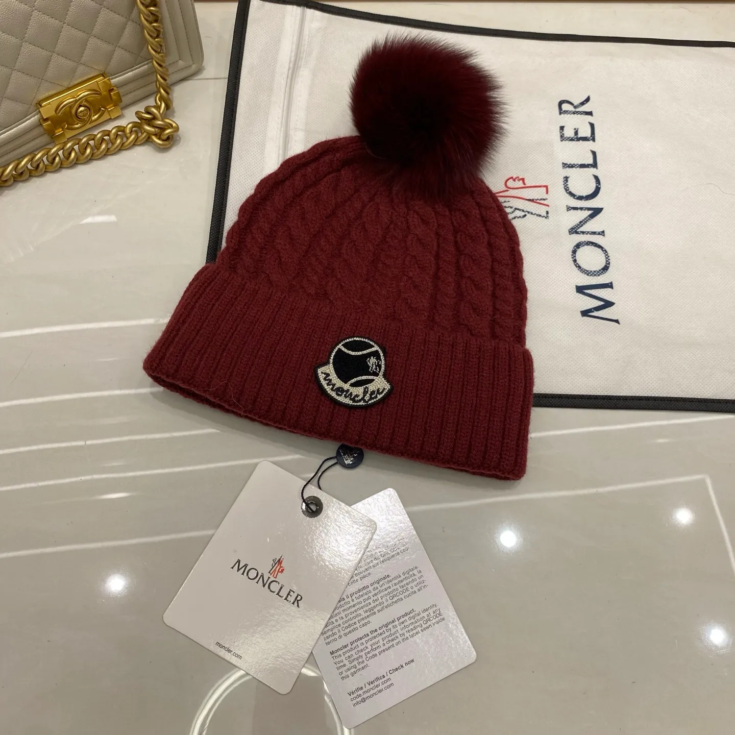 MONCLER cashmere knitted hat