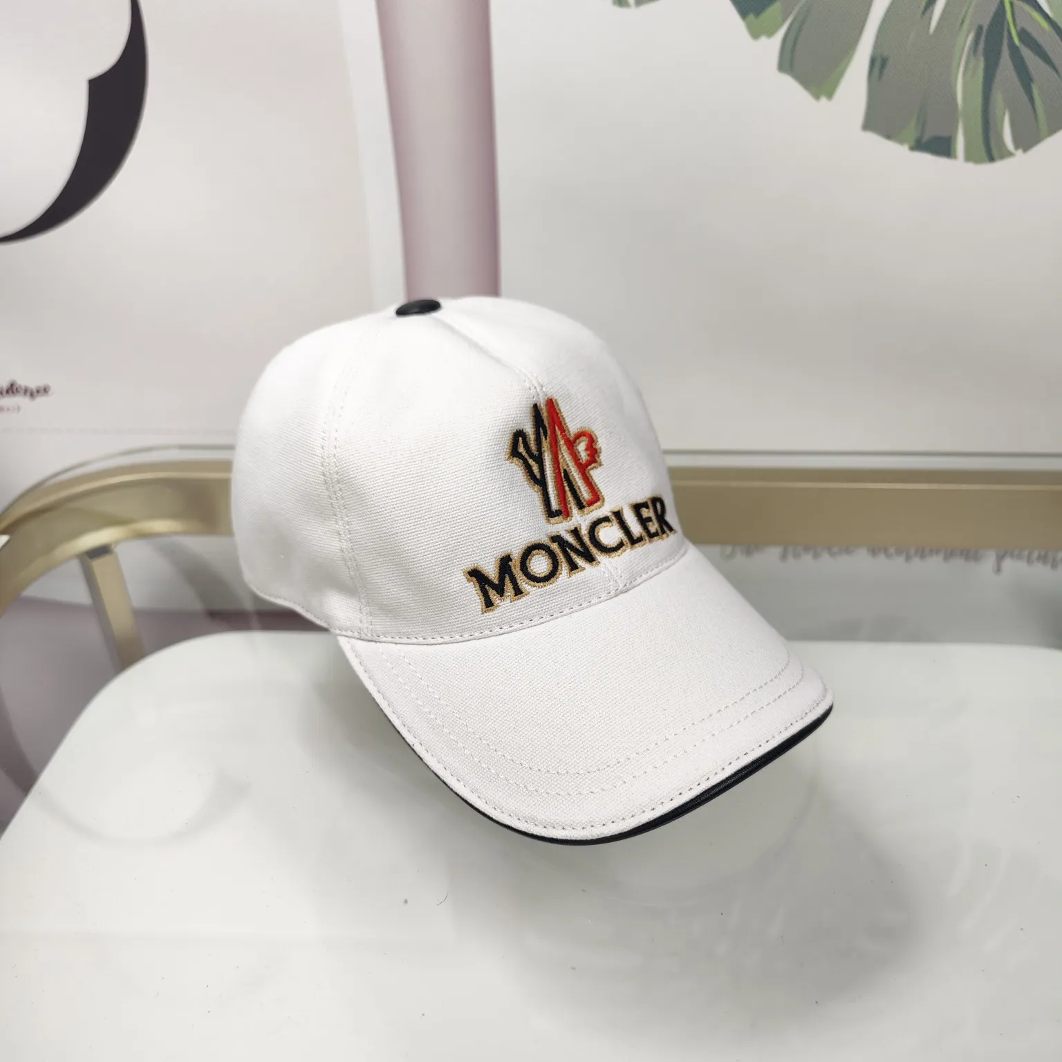 Batch 90 Moncler--Mongolian high version original single embroidered baseball cap [celebration]