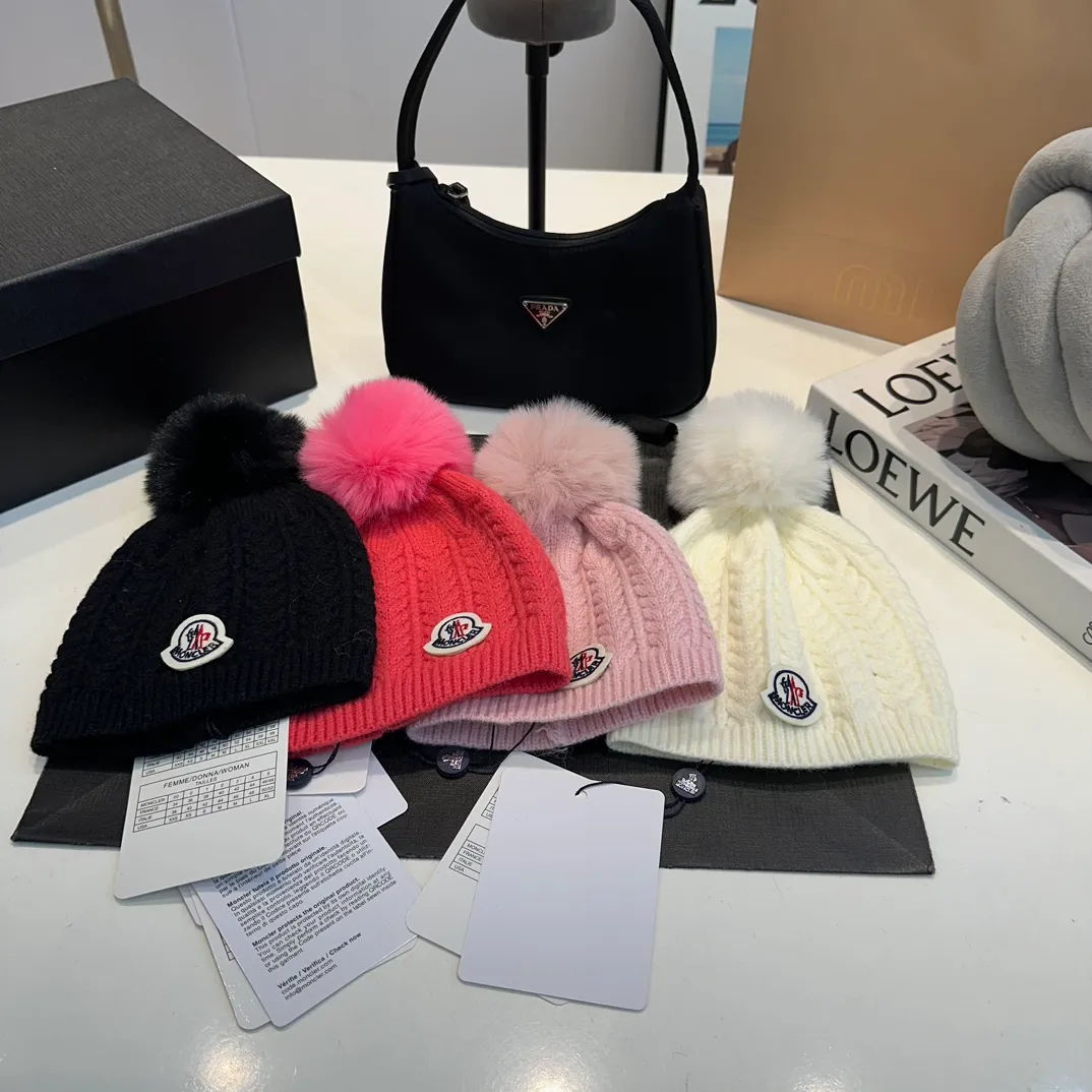 P50 MONCLER2024 children's new knitted wool warm hat