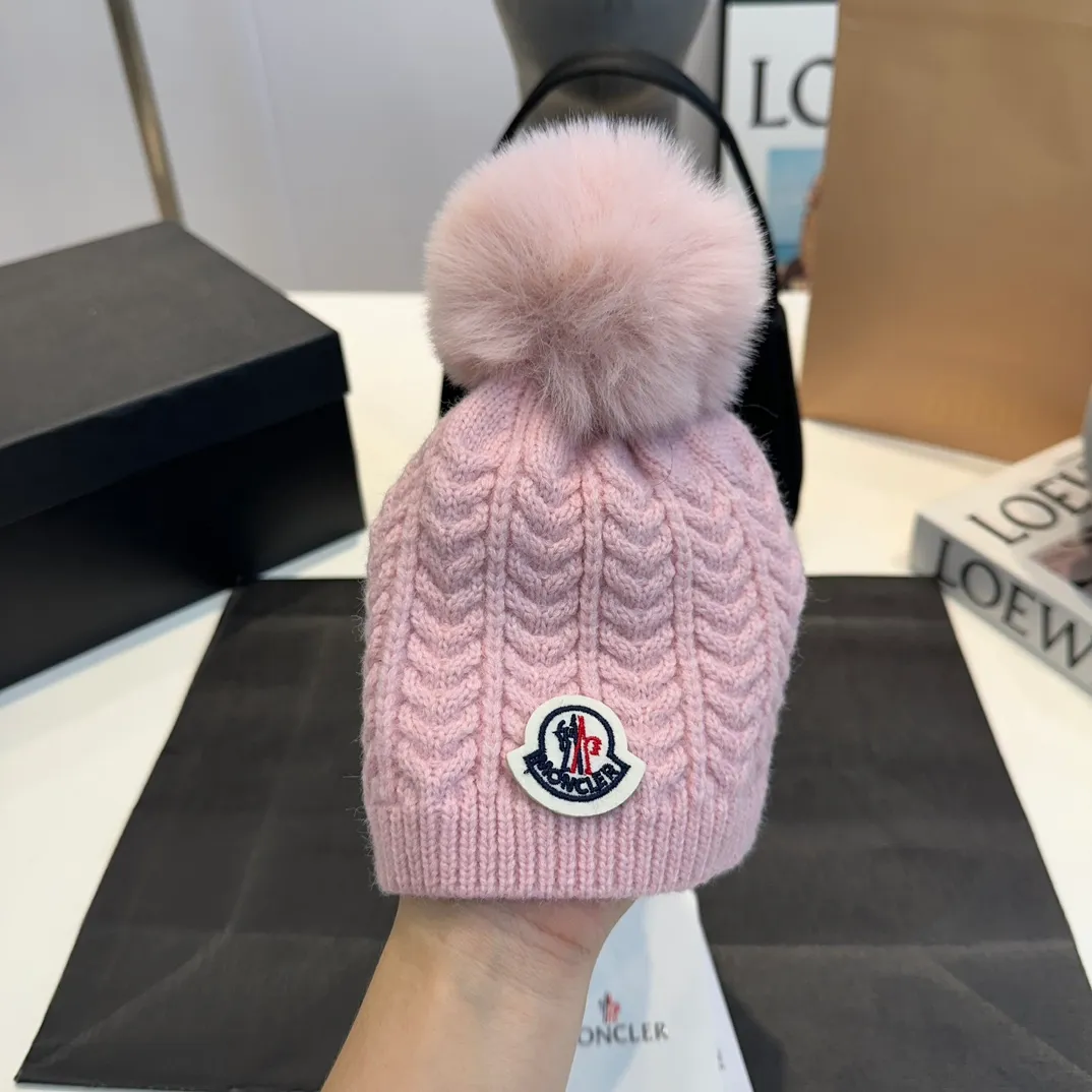 P50 MONCLER2024 children's new knitted wool warm hat