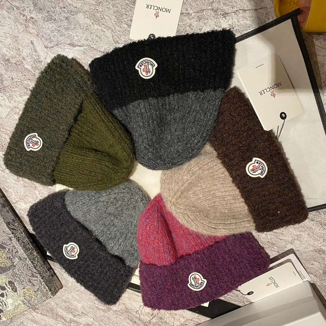 Private price with pictures Moncler masked concubine series color matching wool hat high-end and elegant style