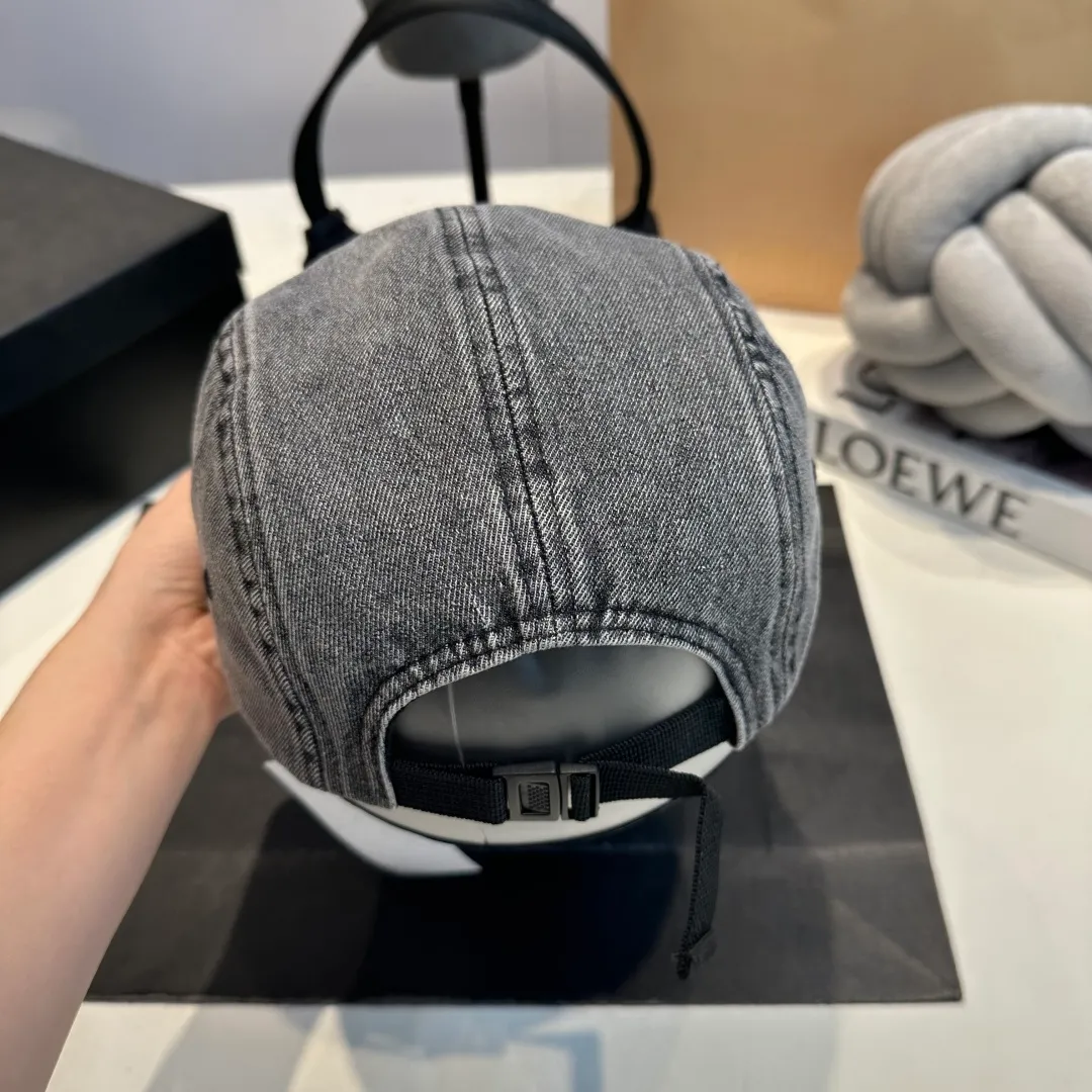 p50 SUPreme American washed denim baseball cap for men and women, street fashion brand, large head circumference, heavy industry duck cap