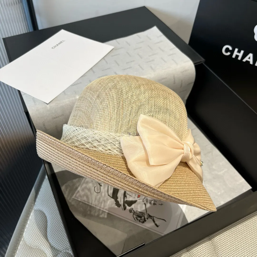 💰220¥ Valentino VELNTINO linen hat, curled top hat, head circumference 57cm