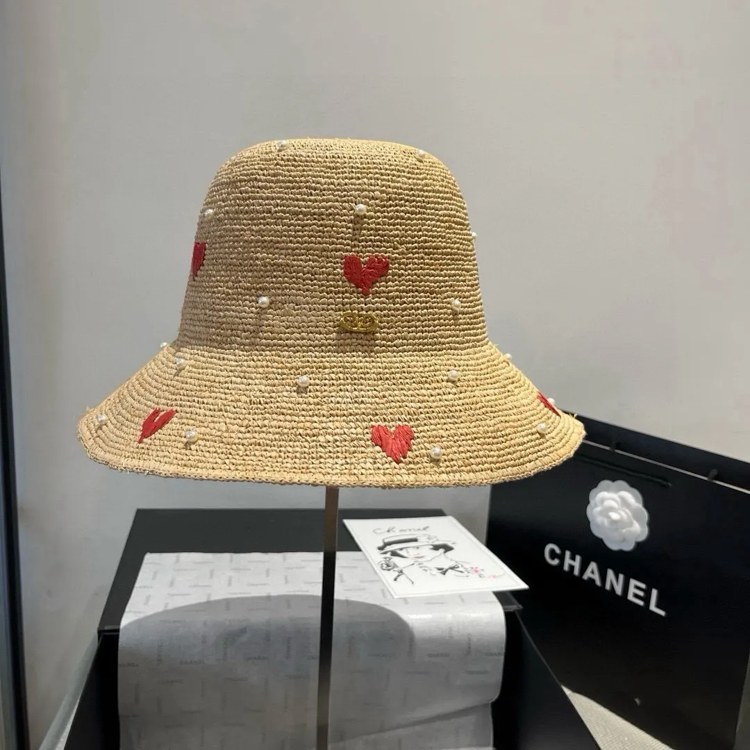 💰240¥ Valentino's new raffia hat, hand-crocheted, high-end customization, head circumference 57cm