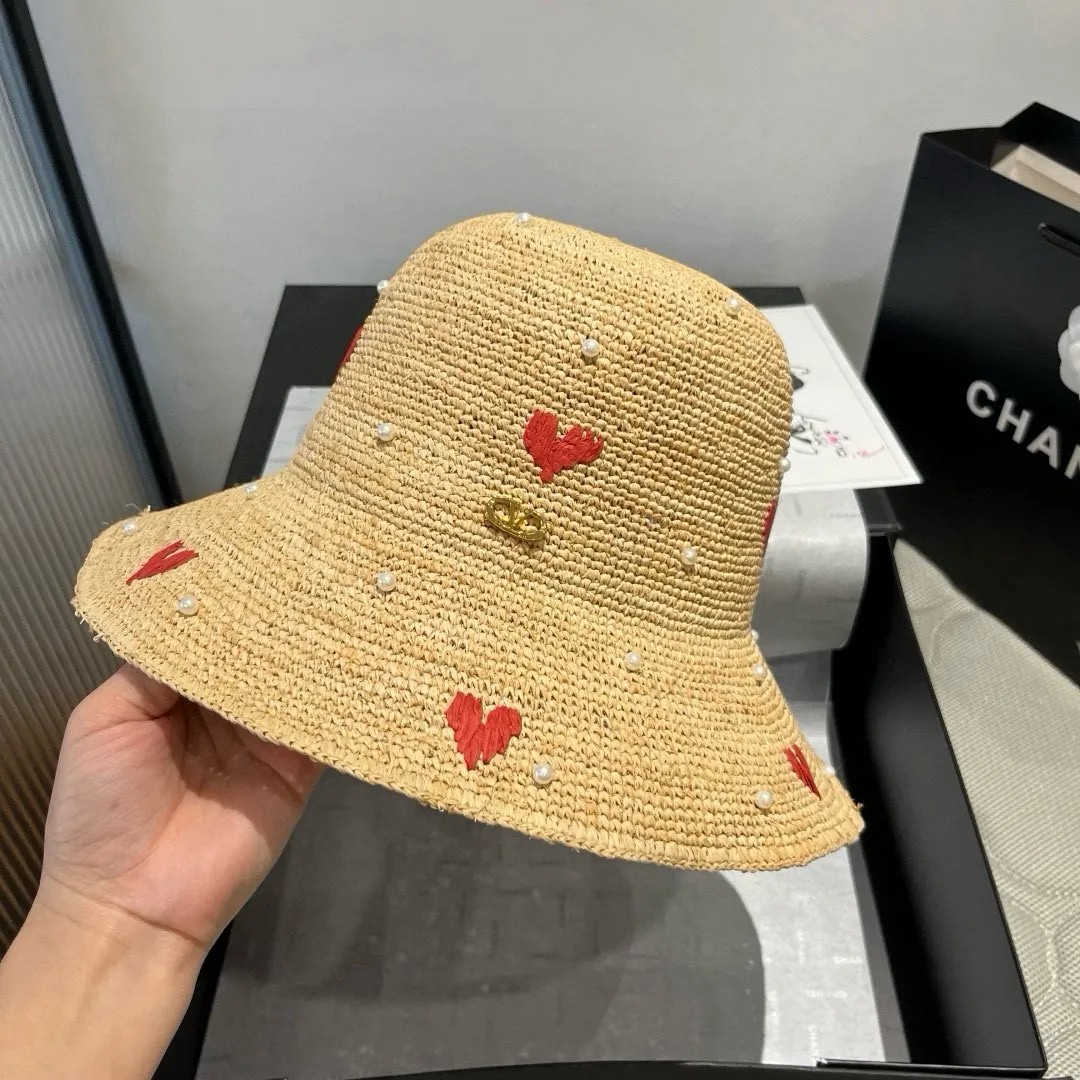 💰240¥ Valentino's new raffia hat, hand-crocheted, high-end customization, head circumference 57cm