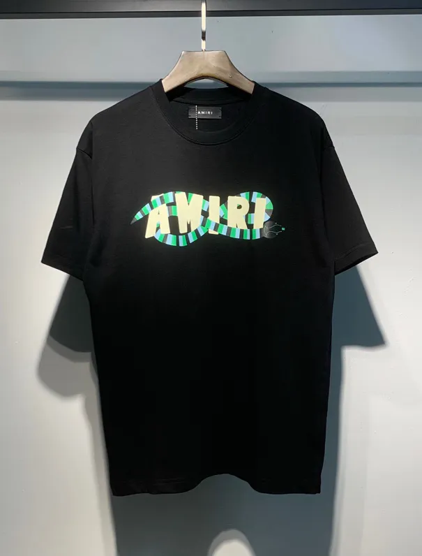 689 model P120 AMIRI real shot black white hanging S. M. L. XL