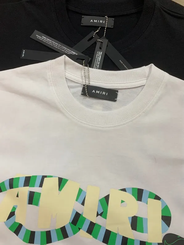 689 model P120 AMIRI real shot black white hanging S. M. L. XL