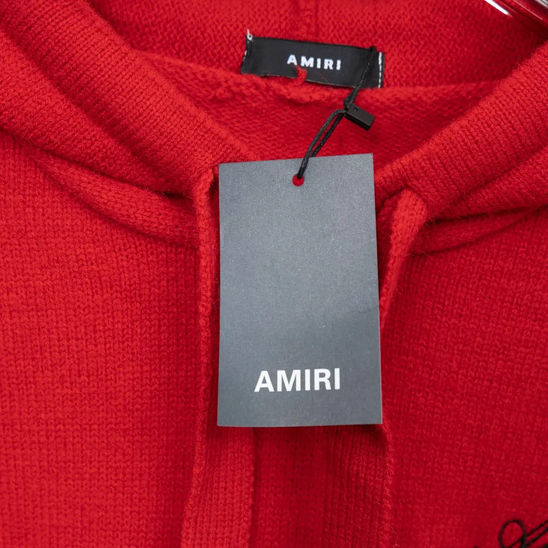 P360 Style: AMIRI Emile bone splicing hooded long-sleeved sweater Size: S-XXL Fabric: Wool blend Accessories: Full set of customized original accessories No gender distinction, same style for men and women