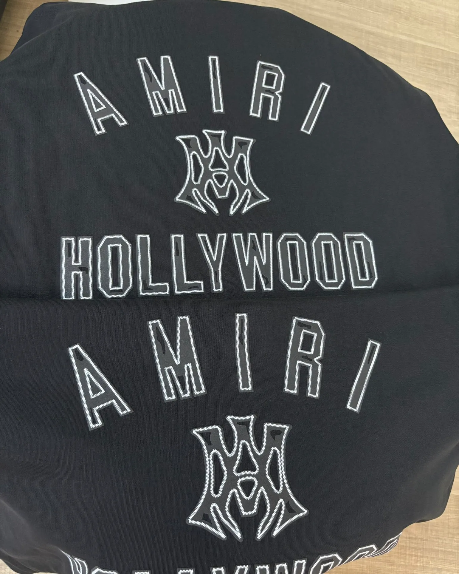 893 P230 autumn and winter new product AMIRI real shot sweatshirt black hanging shot S. M. L. XL