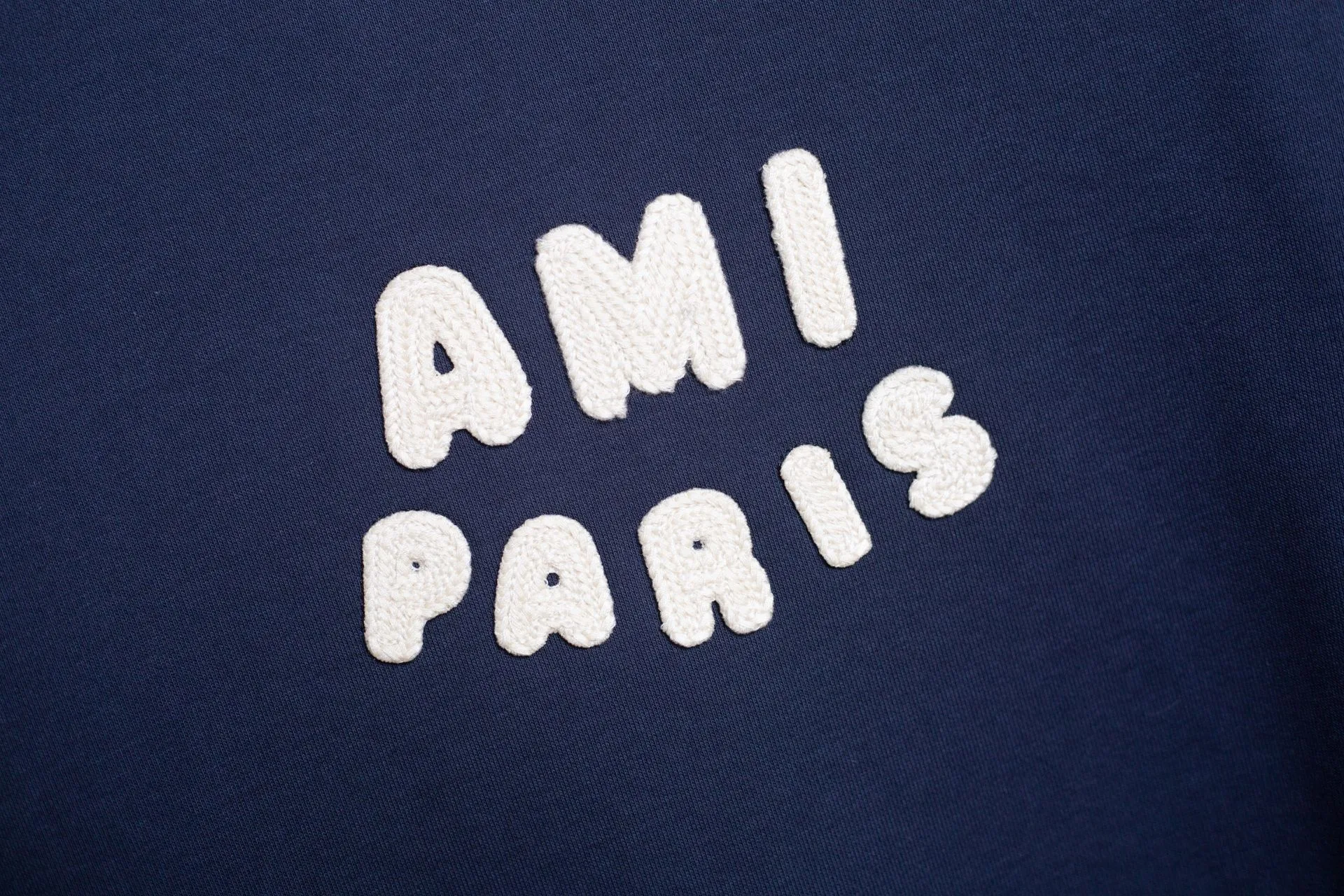 P160 AMI 25 autumn and winter new classic eight-letter custom stamp, customized 360g pure cotton fabric, high version, new main wheat, washed wheat, same style for men and women, color: royal blue, size: S-XL