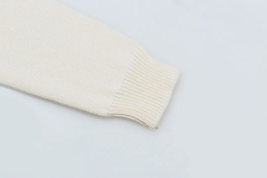 P280 AMIRI 2024 new sweater, logo embroidery on the chest 1:1 Color: Pearl White, Black Size: S M L XL XXL