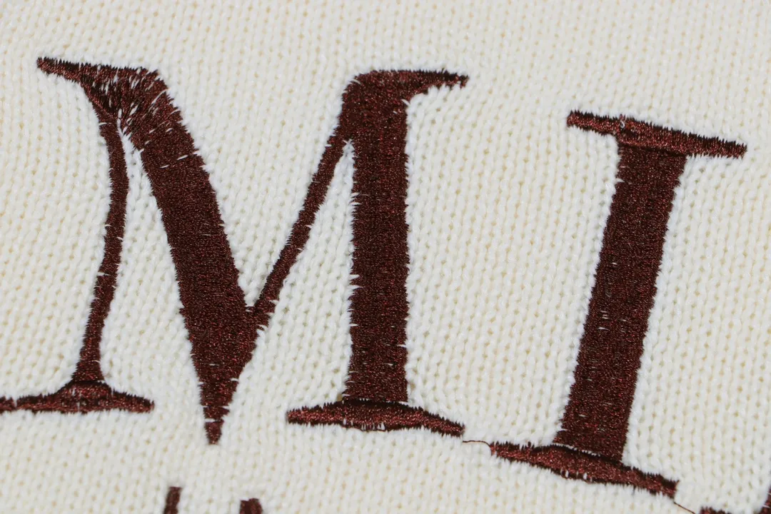 P280 AMIRI 2024 new sweater, logo embroidery on the chest 1:1 Color: Pearl White, Black Size: S M L XL XXL