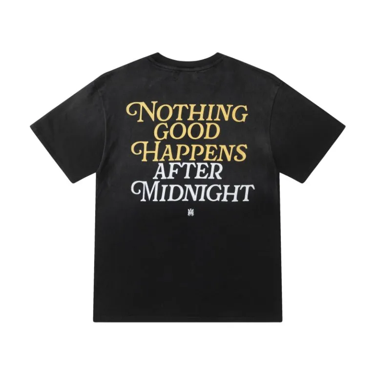 P150 8062#AMIRI earth print LOGO, color: black, apricot, size: S M L XL