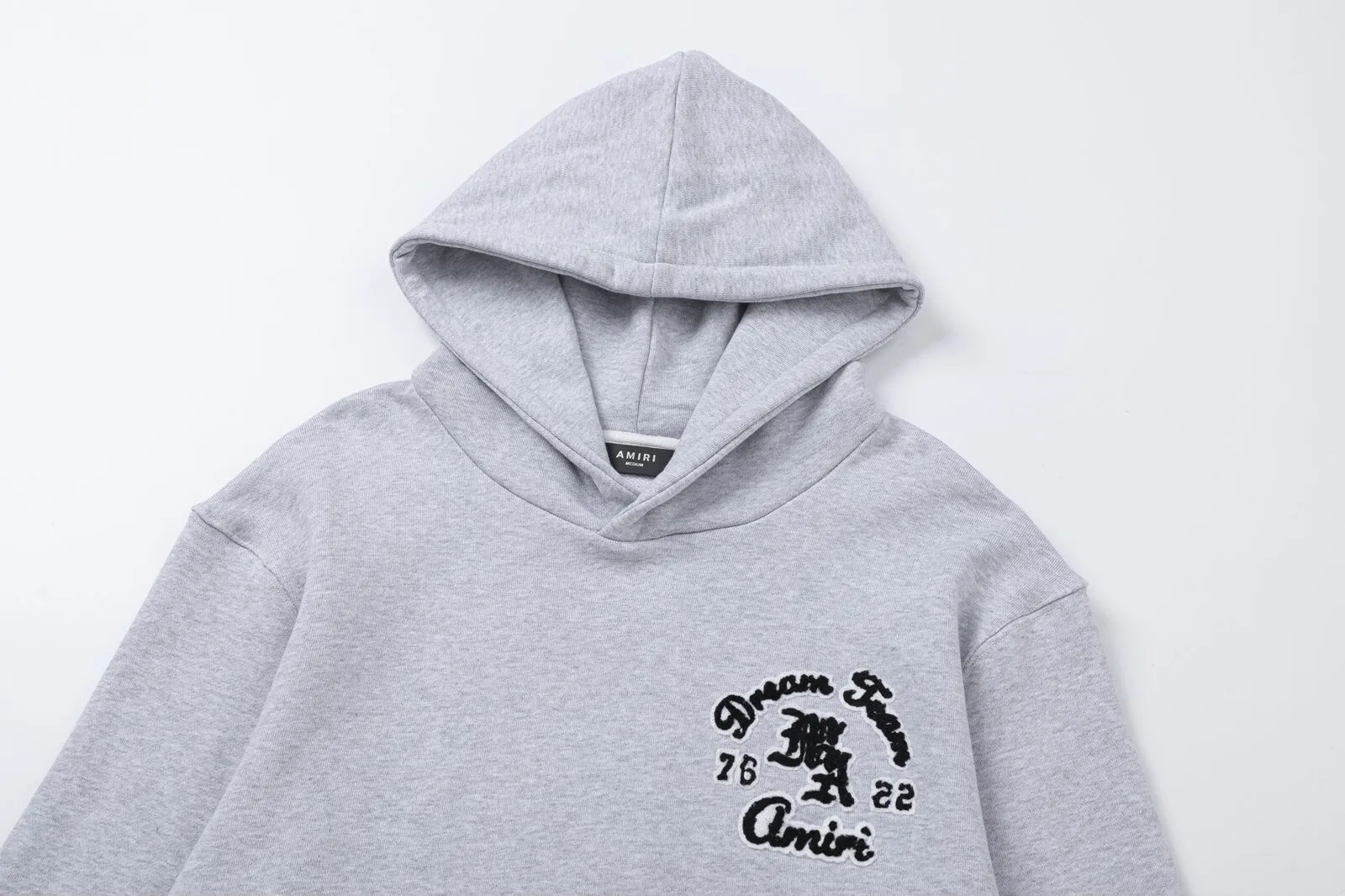 7166#P330AMIRI English letters towel embroidered LOGO, color: black, light floral gray. Size: S M L XL