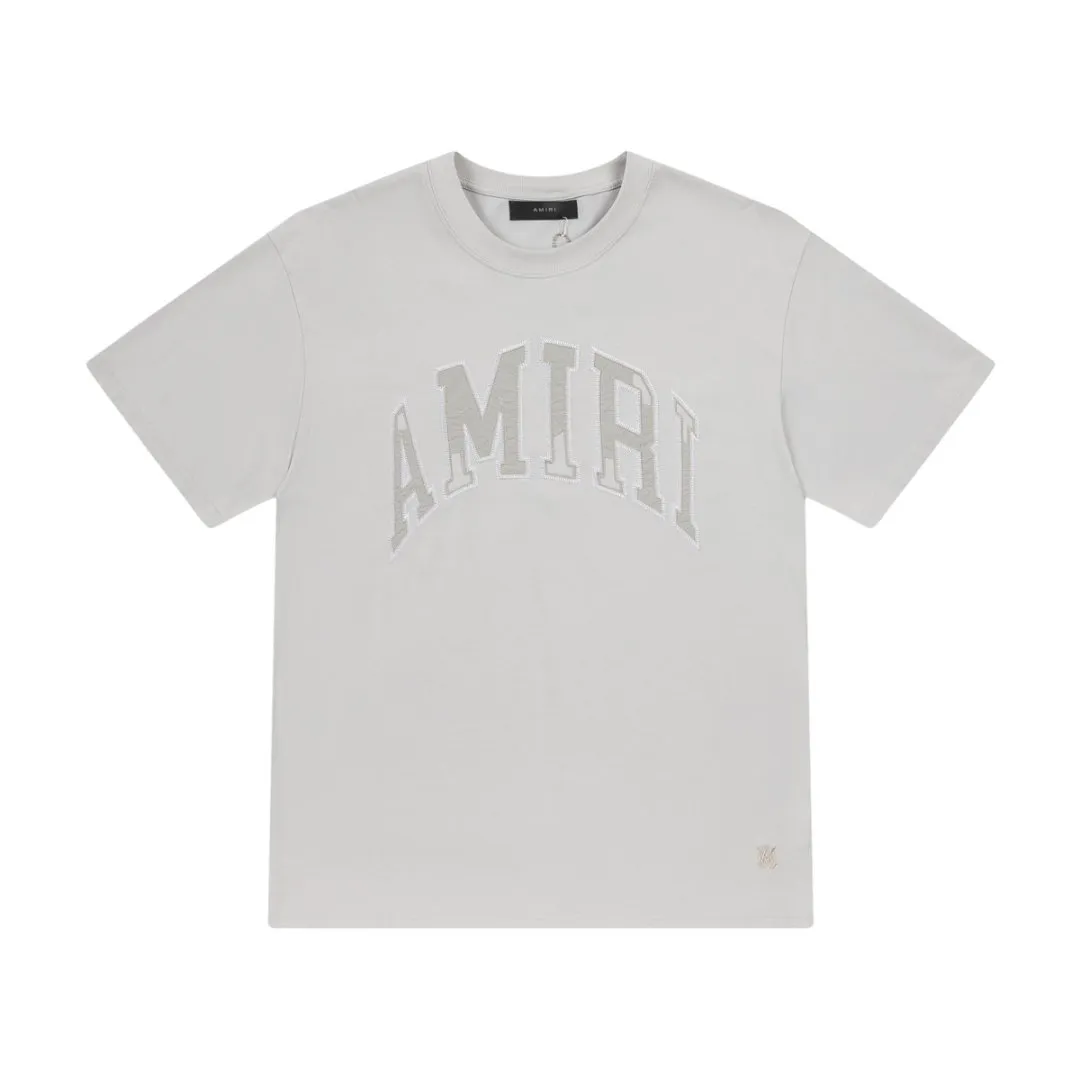 8016#P160amiri washed patch with embroidered logo, made of 300g fabric, colors: black, grapefruit red, green, silver. Size: S M L XL