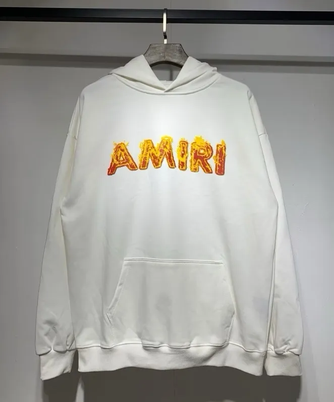 866 P220 AMIRI real shot sweatshirt black and white hanging shot S. M. L. XL