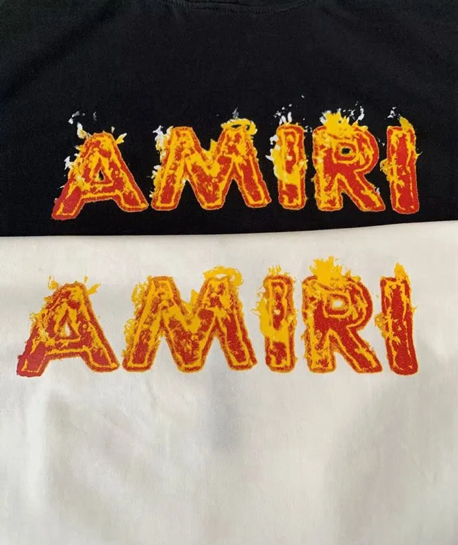 866 P220 AMIRI real shot sweatshirt black and white hanging shot S. M. L. XL
