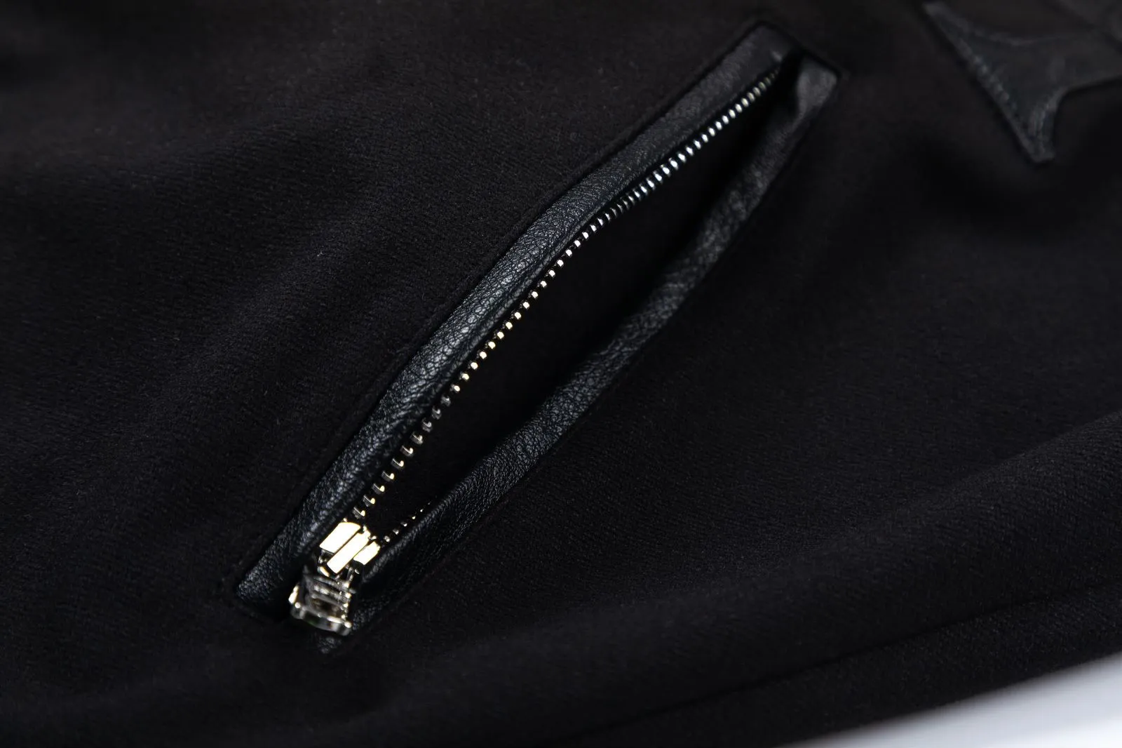 7158#P456AMIRI leather embroidered LOGO, color: black, size: S M L XL