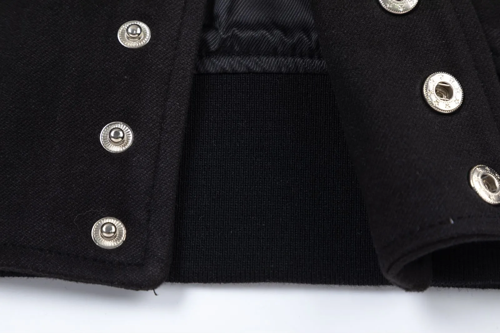 7158#P456AMIRI leather embroidered LOGO, color: black, size: S M L XL