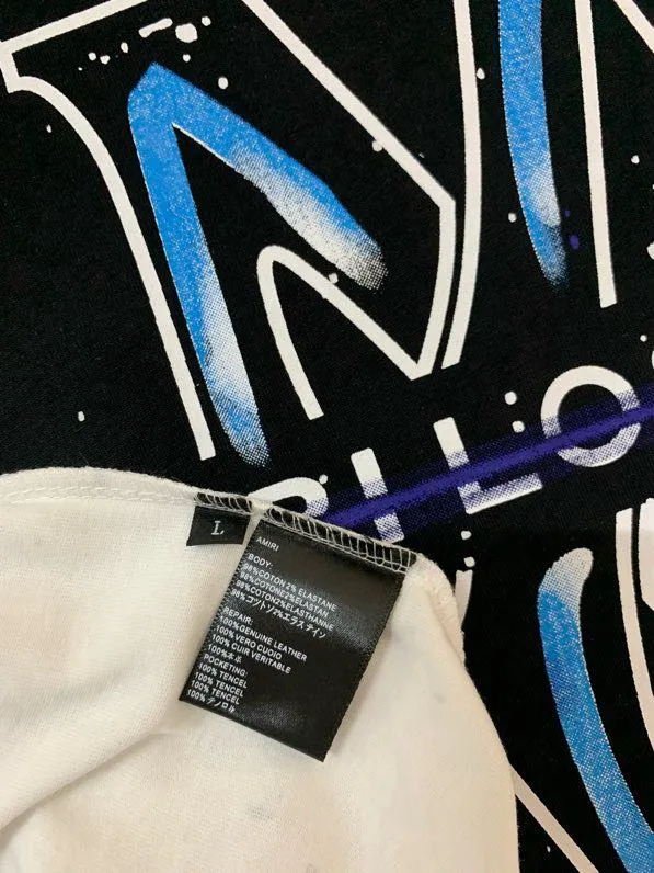 714 P126 AMIRI real shot black white hanging S. M. L. XL