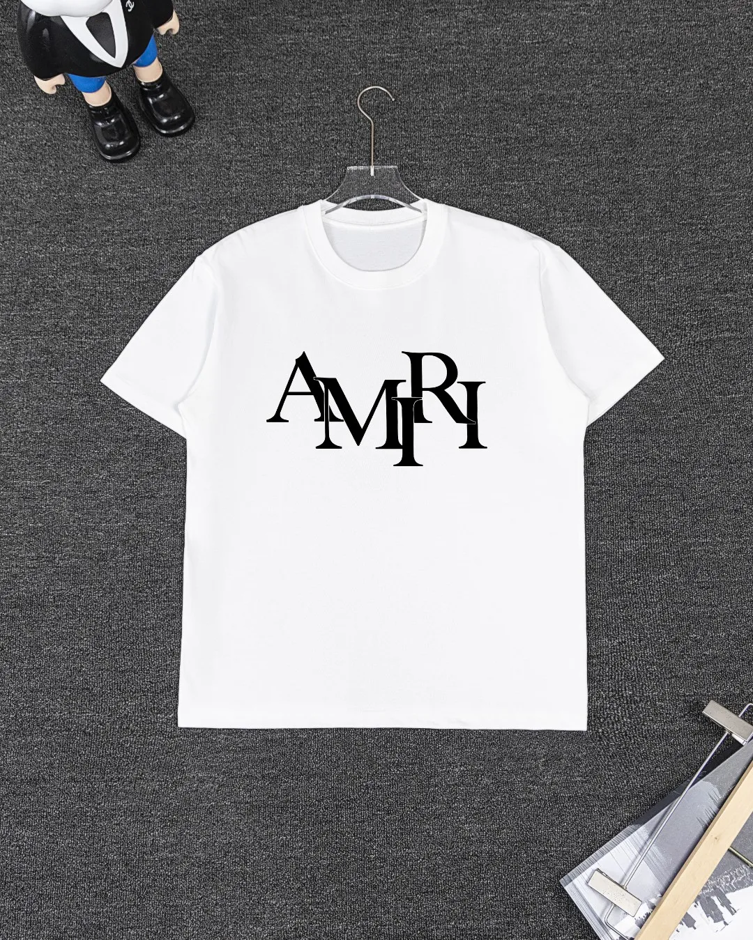 P280 AMIRI spring and summer short-sleeved suit, Xinjiang long-staple cotton short-sleeved + pure cotton terry shorts, a fusion of top elements, trendy men's fashion, unparalleled in terms of upper body comfort, it can be said to be a must-have set for summer. Size: S M L