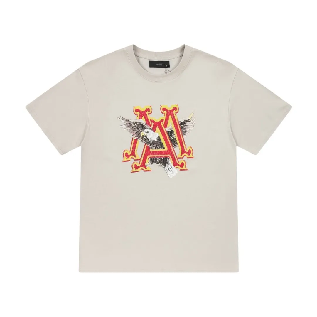 8027#P156amiri washed model with digital printed cracked logo, made of 300g fabric, color: black, dawn silver. Size: S M L XL