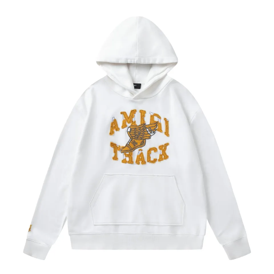 7119#P330 washed and aged style, AMIRI patch embroidered logo. Color: white, black. Size: S M L XL