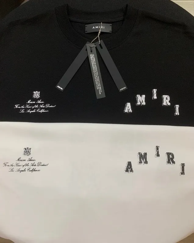 690 model P120 AMIRI real shot black white hanging S. M. L. XL