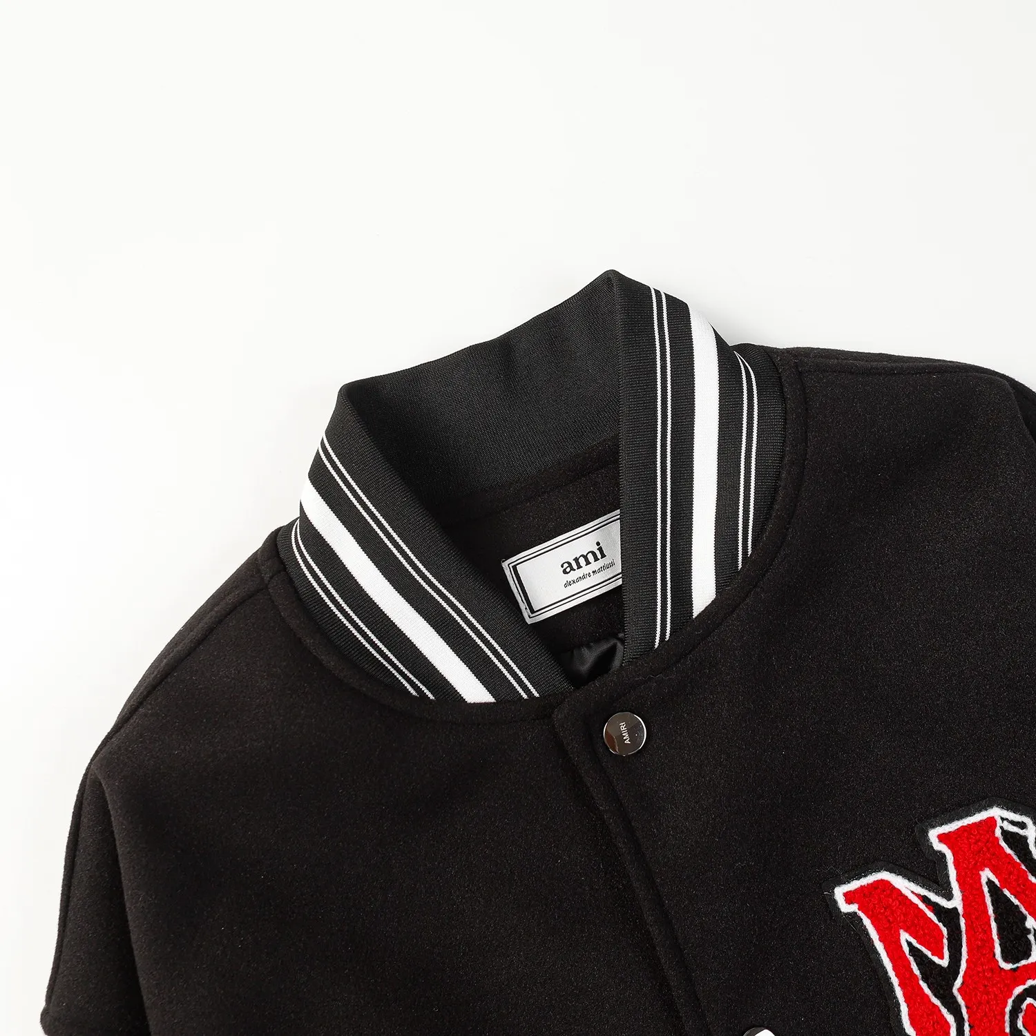 P370 AMIRI's new tiger towel embroidered baseball jacket with thousands of needles, high weight dragon and phoenix nylon fabric with pebbled leather sleeves, heavy industry hardware restored one to one M L XL XXL