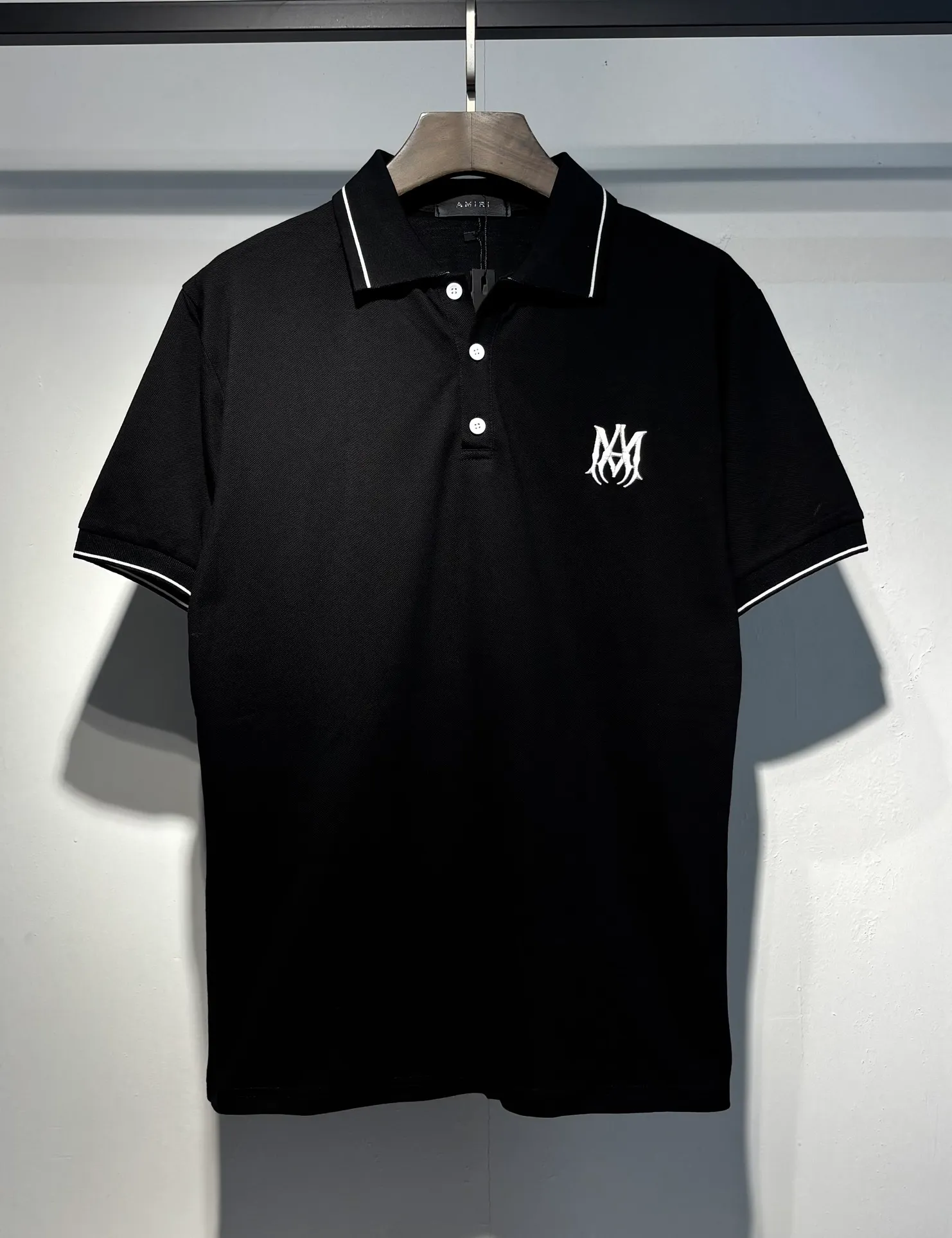 P166 New AMIRI embroidered POLO reverse collar shirt S. M. L. XL