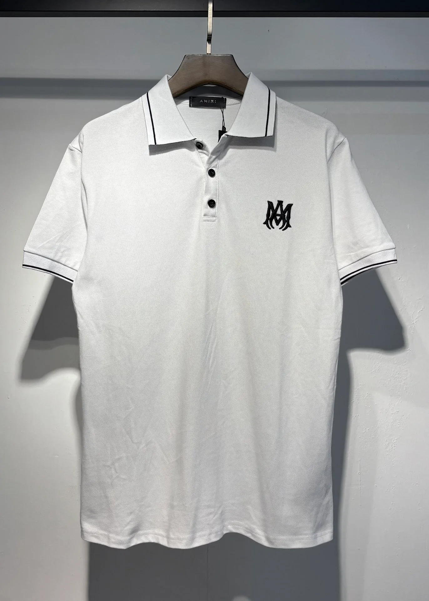 P166 New AMIRI embroidered POLO reverse collar shirt S. M. L. XL