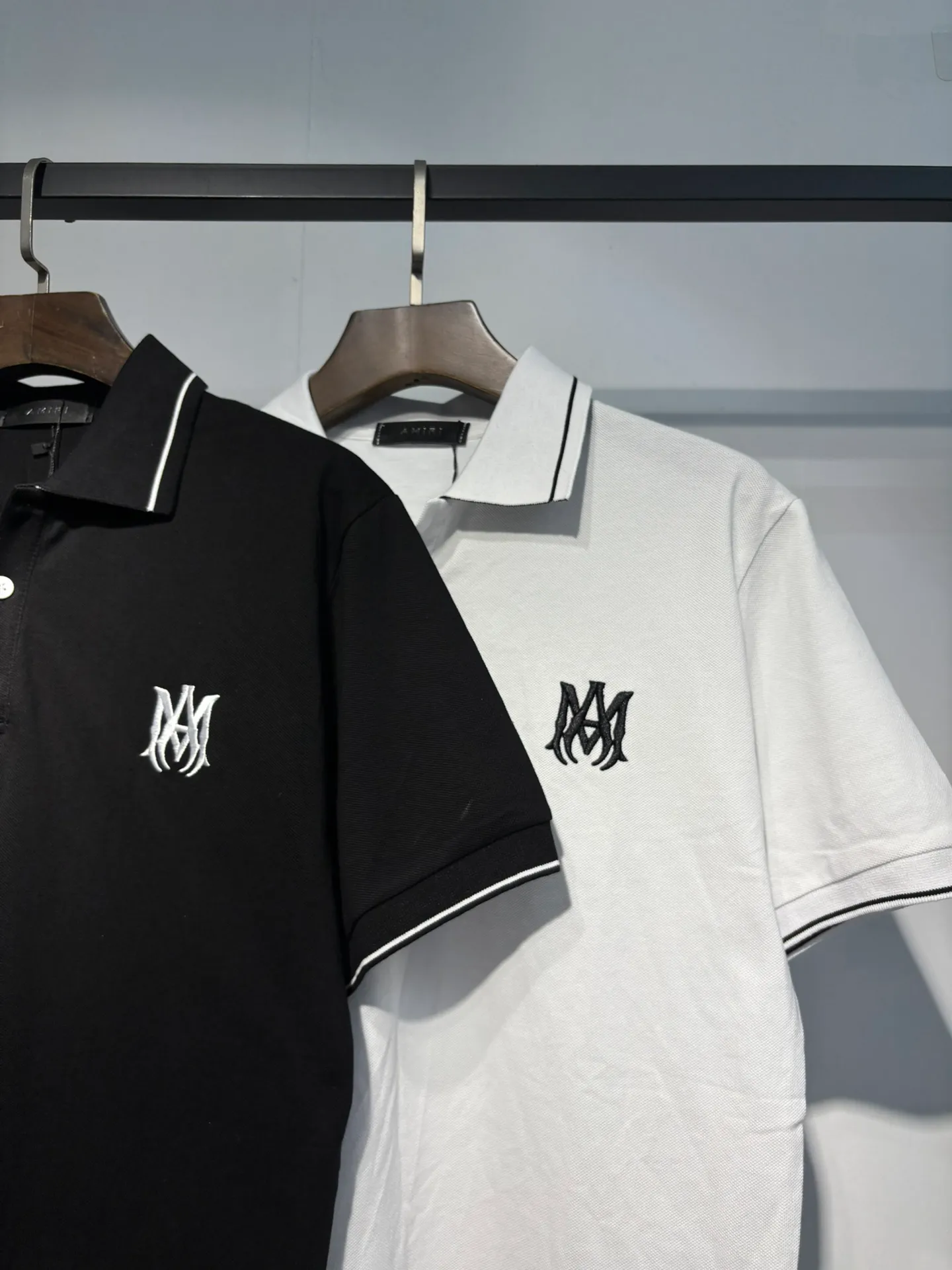 P166 New AMIRI embroidered POLO reverse collar shirt S. M. L. XL
