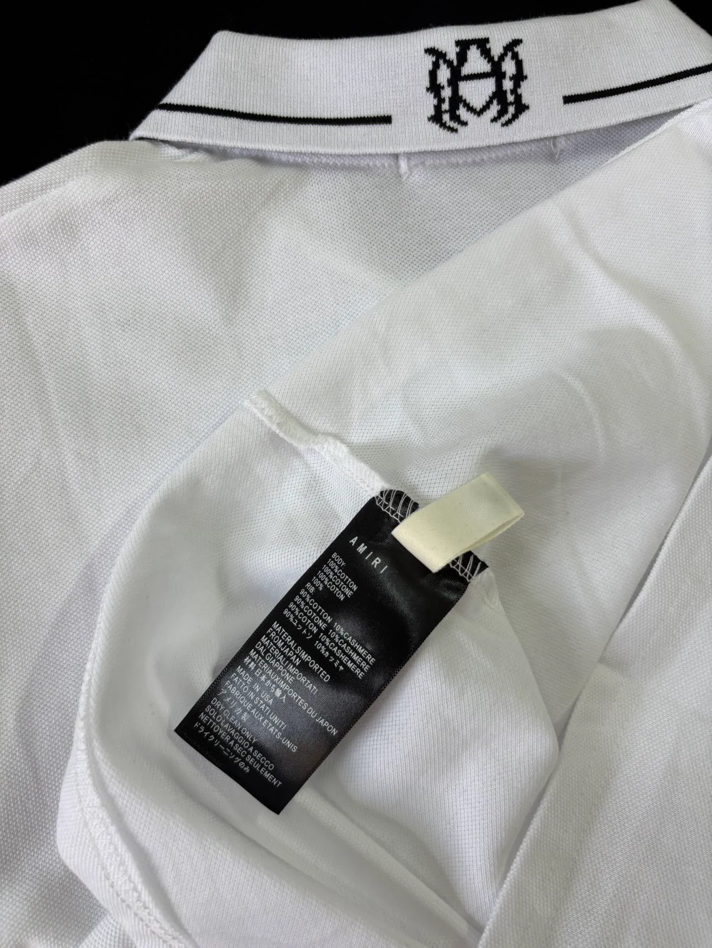 P166 New AMIRI embroidered POLO reverse collar shirt S. M. L. XL