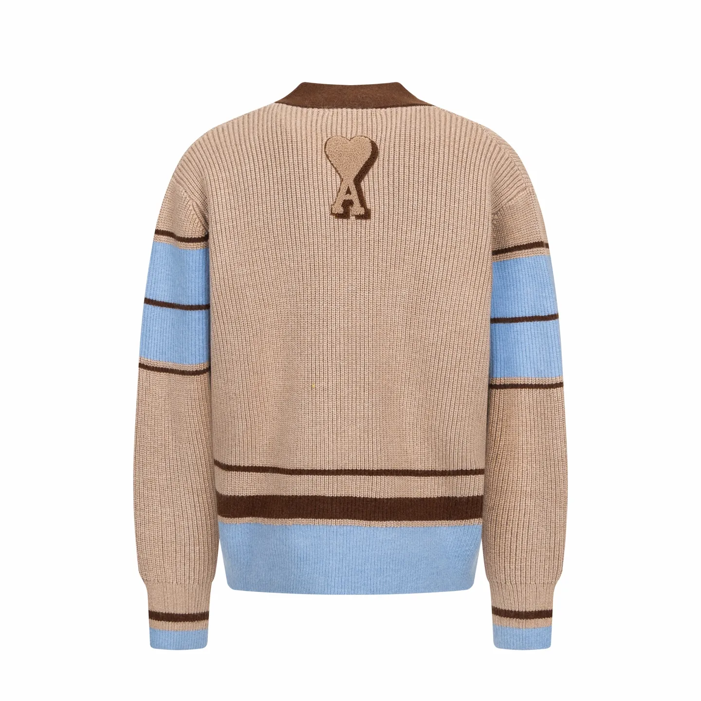 🅿️620 [Exclusive supply] Ami Love Towel Embroidered Contrast Color V-neck Knitted Cardigan (Camel) The original version was purchased for 2,966 and developed. The fabric is made of alpaca wool to maintain a stable shape. The stitching is even and firm, and the details are meticulously handled, reflecting the brand's strict control over quality. The overall design is simple and elegant, suitable for various occasions. Whether it is business or leisure, it can show an elegant and decent style. The overall wiring is straight and delicate, the fabric is comfortable and soft, and the color is consistent without color difference. It can be matched with the same style to create a fashionable look, and can be used in various occasions. Customized accessories, complete with three standards, the same style for men and women. Size:S-M-L-XL