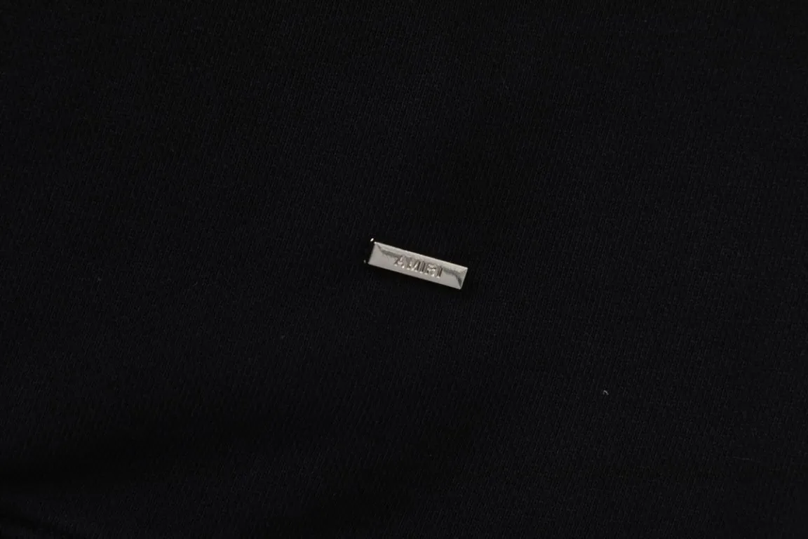 P320 7200#AMIRI classic letter logo printing, using 480 fabric washing process, color: black, size: S M L XL