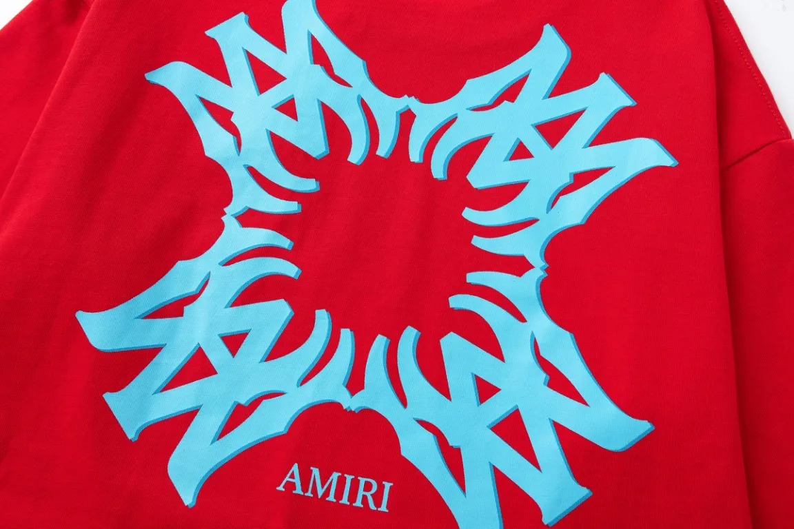 P134, AMIRI hand-printed logo, color: red, size: S M L XL