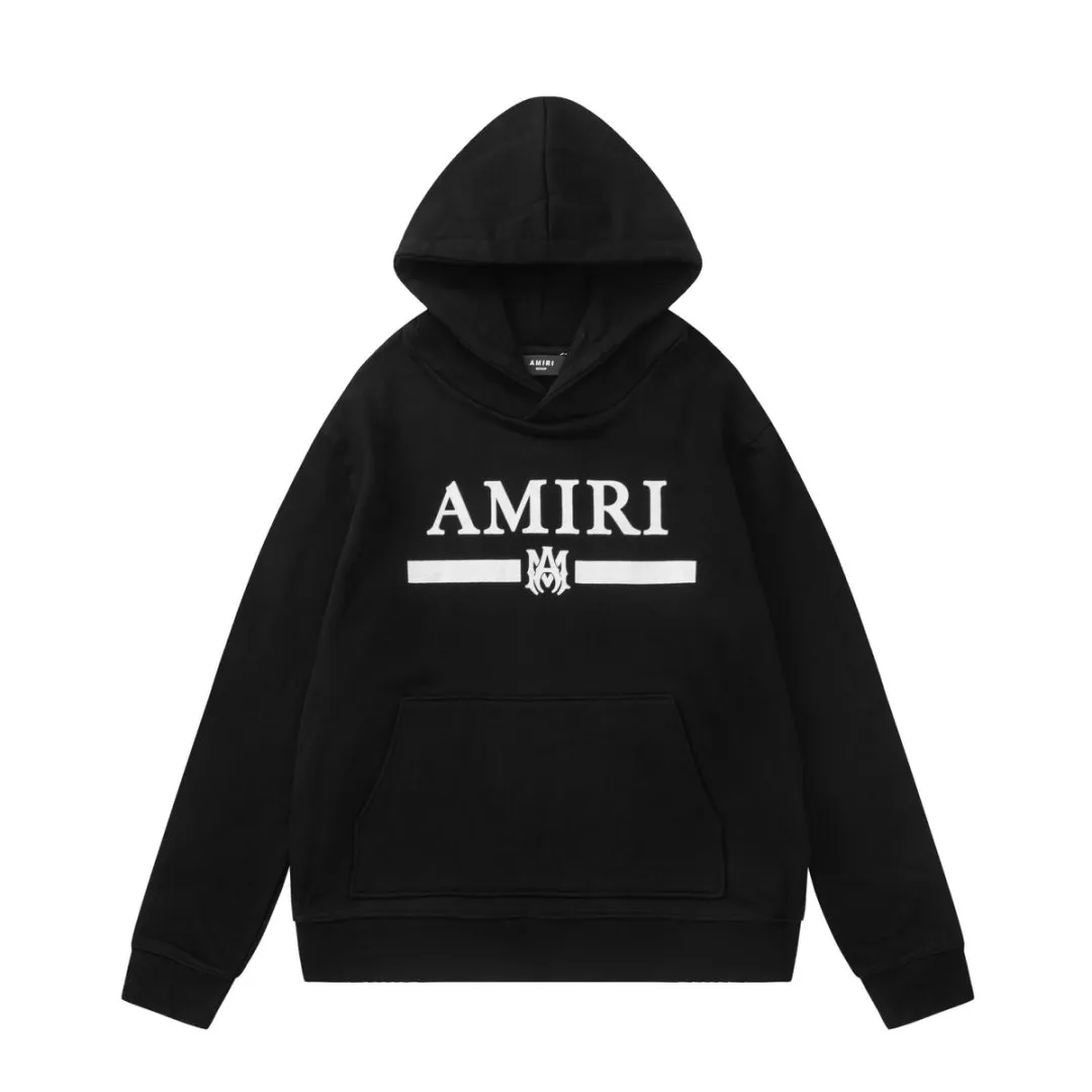 7108#P300, AMIRI classic printed logo, color: black, white, size: S M L XL
