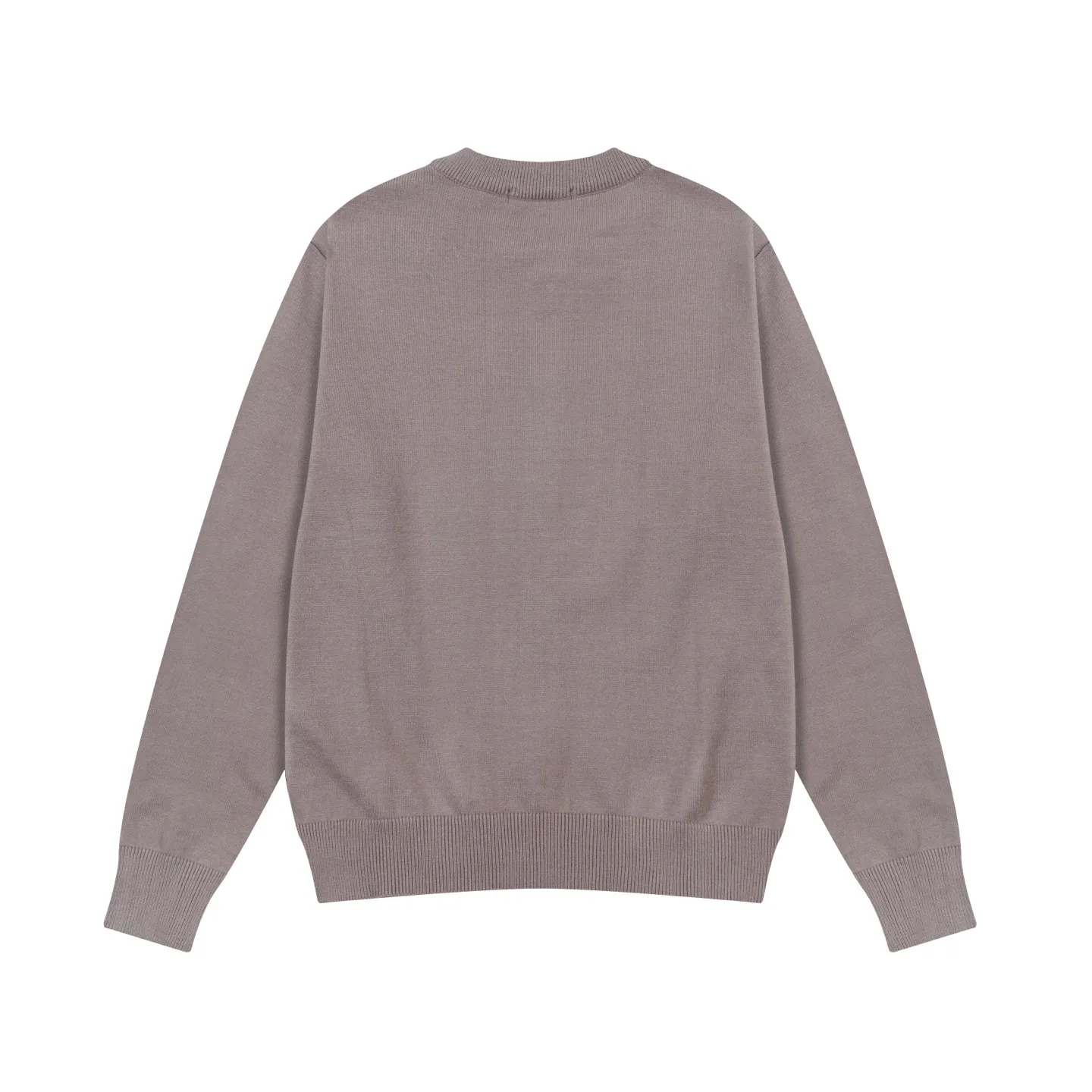A8190# Ami Paris 2025 autumn and winter new product small love white heart embroidered cardigan round neck wool 12-needle sweater thin sweater for men and women, color: yellow gray, size: S-XL