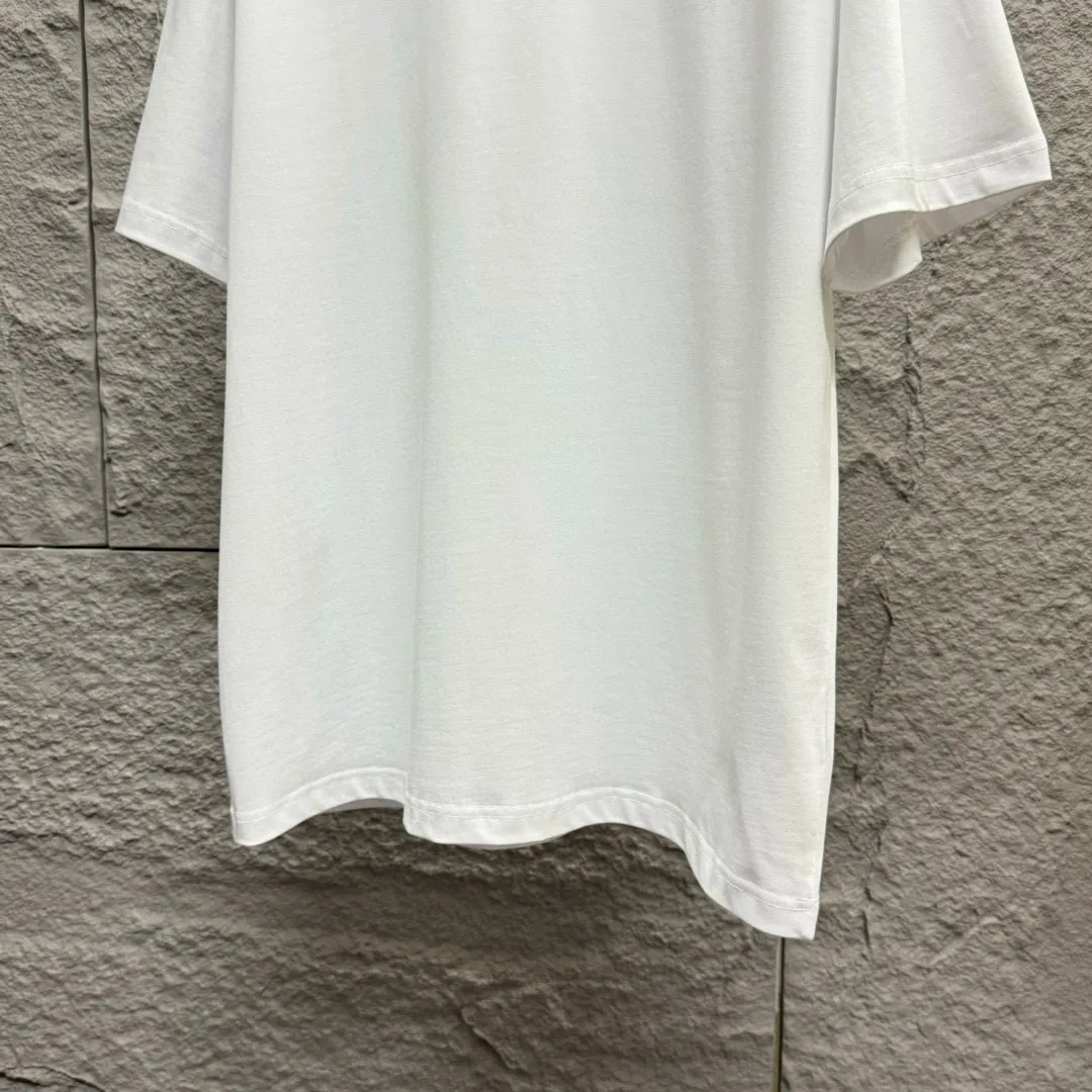 🅿️180 Ami* 2025 spring and summer new style Embroidered red love Customized double yarn plain cotton fabric Short-sleeved T-shirt Uniform for men and women Color: black white light blue light pink Size: S (90-130 pounds) M (120-150 pounds) L (140-165 pounds) XL (160-180 pounds) XXL (180-210 pounds)