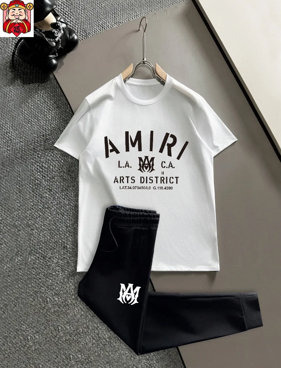 P330 💰 [AMIRI] (Fat Man Gospel) 2025 official website same style. World-renowned luxury brand. Summer men's (double mercerized) high-quality 🐂 suit. Made of imported original fabrics, fashionable and trendy in the season, versatile and popular. Simple and elegant, precise workmanship allows you to be at the top of fashion. Size: M-5XL (can be worn up to 220 pounds)