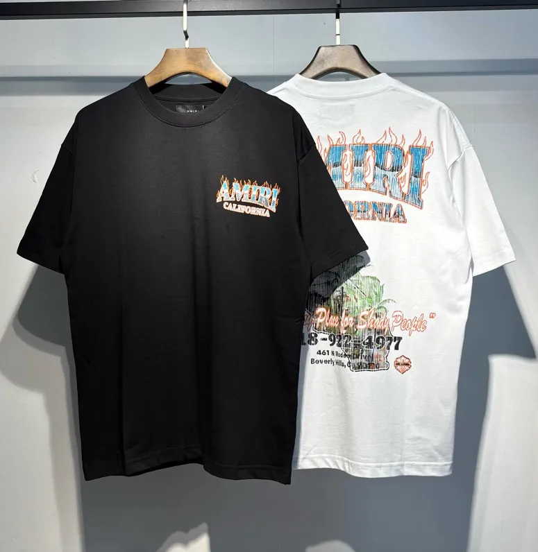 750 model P126 AMIRI real shot black white hanging shot S. M. L. XL
