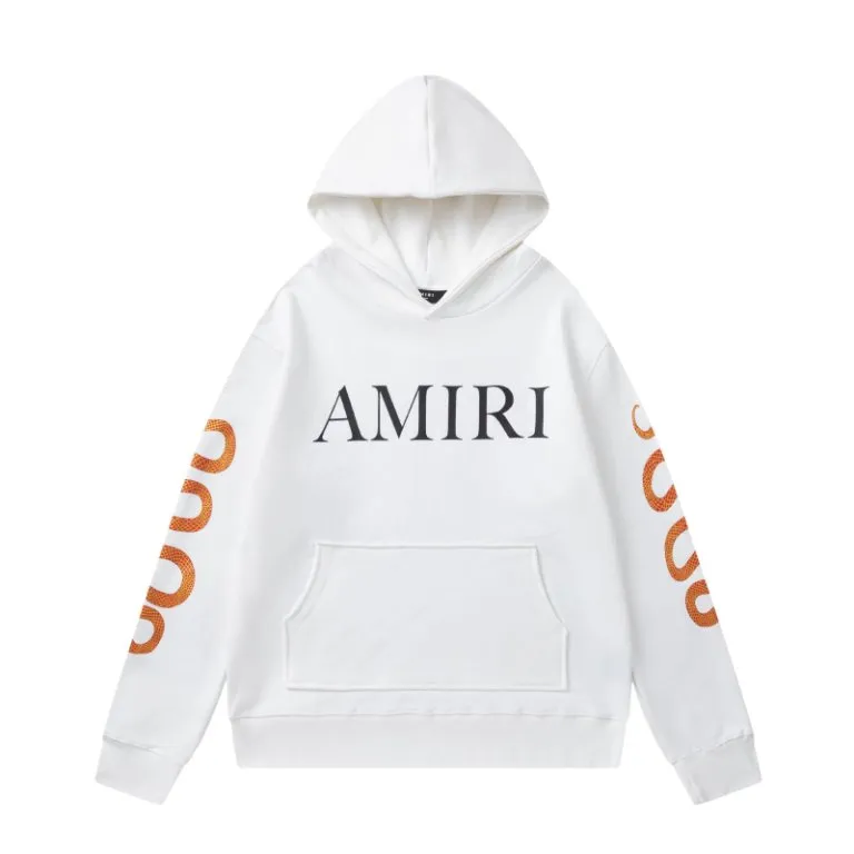 P310 7199#AMIRI Year of the Snake limited edition, made of 480g terry fabric, color: black, white, size: S M L XL
