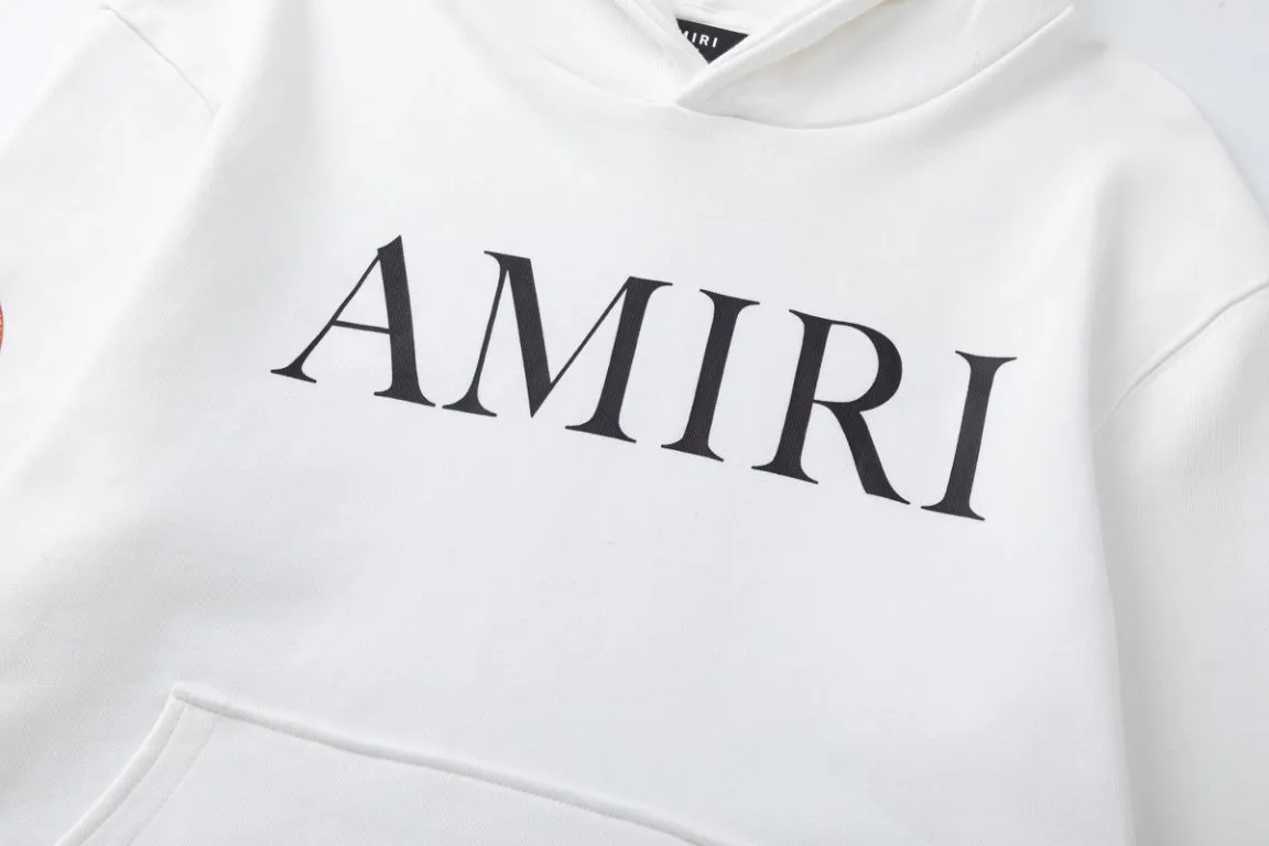 P310 7199#AMIRI Year of the Snake limited edition, made of 480g terry fabric, color: black, white, size: S M L XL