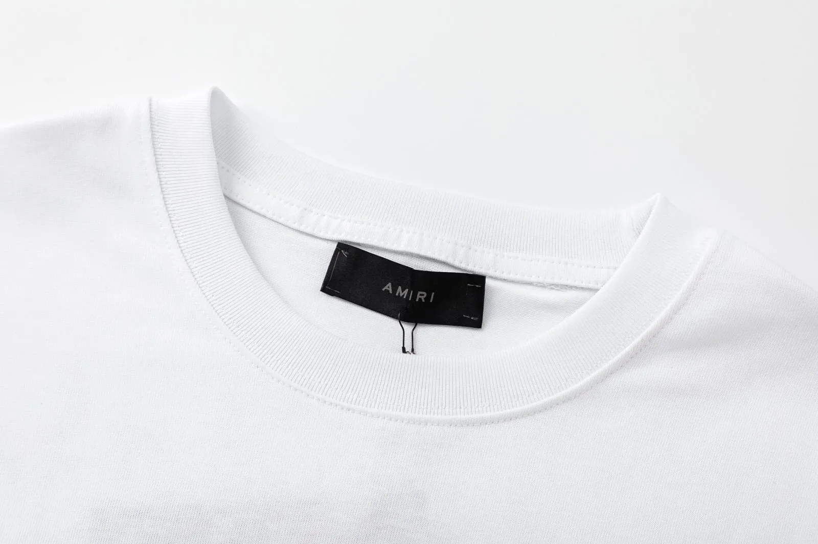 8035#P170, AMIRI cartoon logo, digital direct printing printed washed loose version of T-shirt, made of 300g heavy fabric, color: black, white, size: S M L XL
