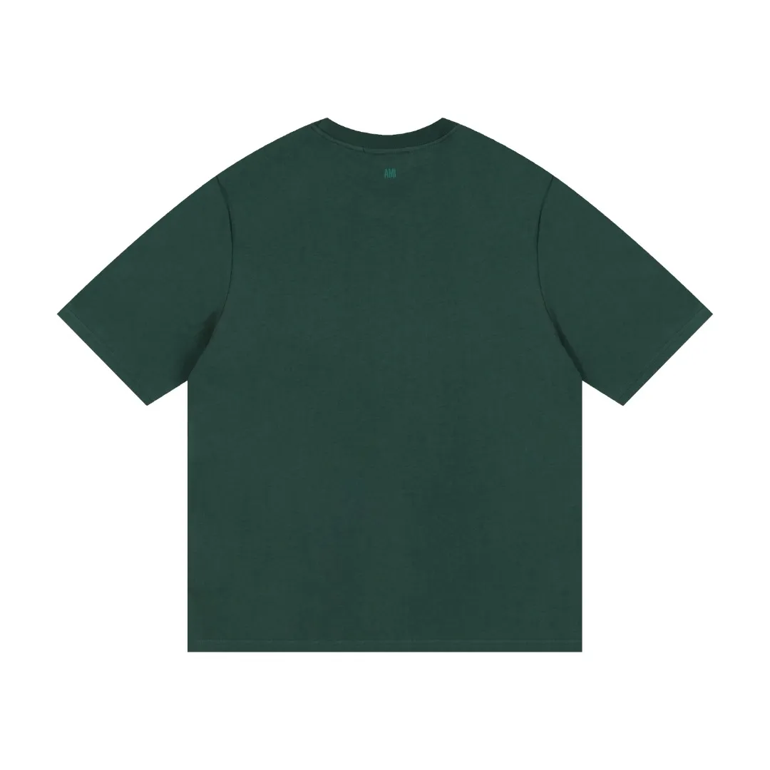 P114 Style No. 125 AMI&WDC [Cui Woo-sik co-branded model] AMI 2025 spring and summer new short-sleeved authentic original 1;1 mold color: dark green black gray apricot white code number: S-XL