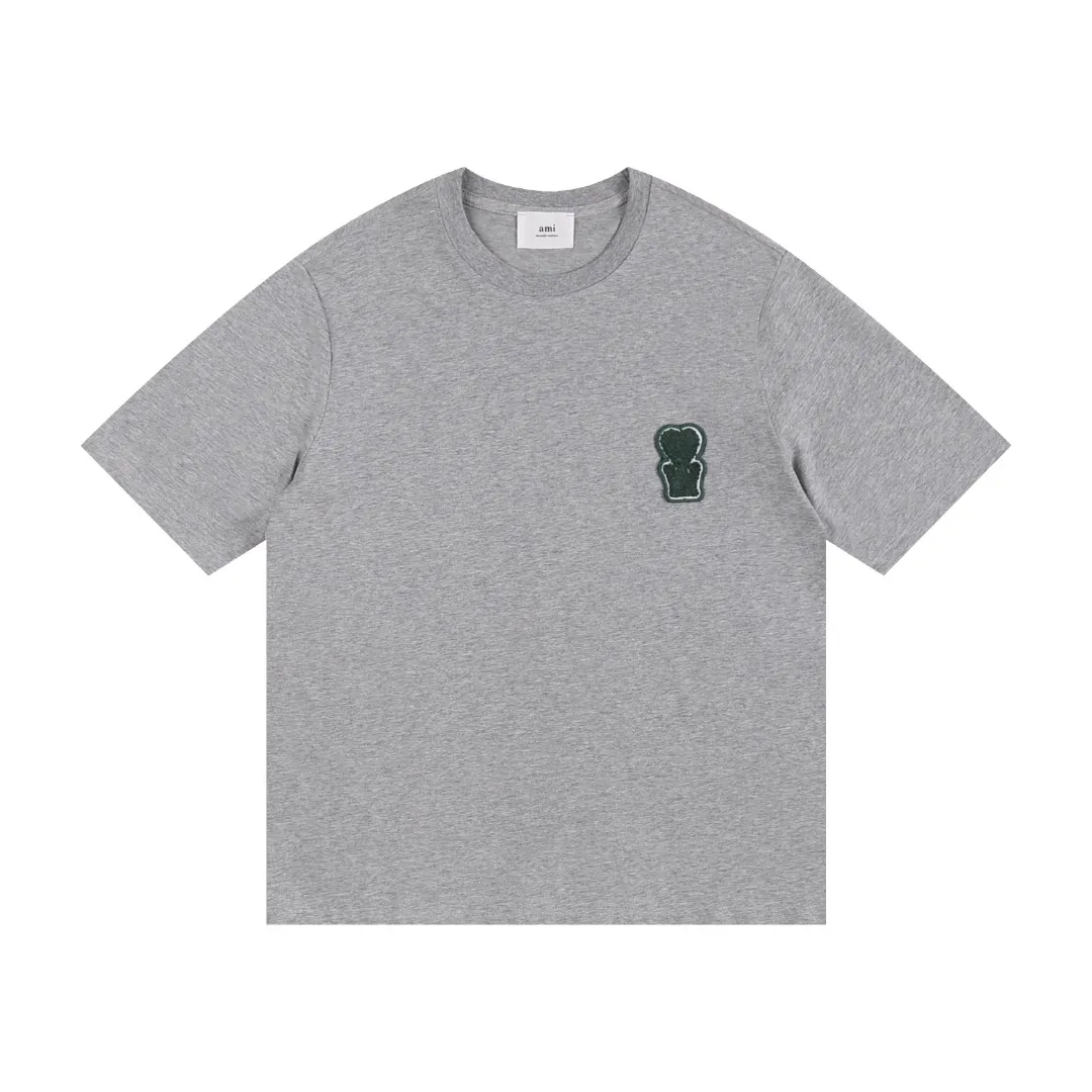 P114 Style No. 125 AMI&WDC [Cui Woo-sik co-branded model] AMI 2025 spring and summer new short-sleeved authentic original 1;1 mold color: dark green black gray apricot white code number: S-XL