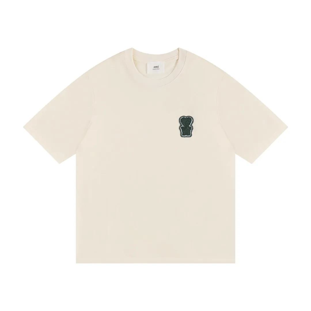 P114 Style No. 125 AMI&WDC [Cui Woo-sik co-branded model] AMI 2025 spring and summer new short-sleeved authentic original 1;1 mold color: dark green black gray apricot white code number: S-XL