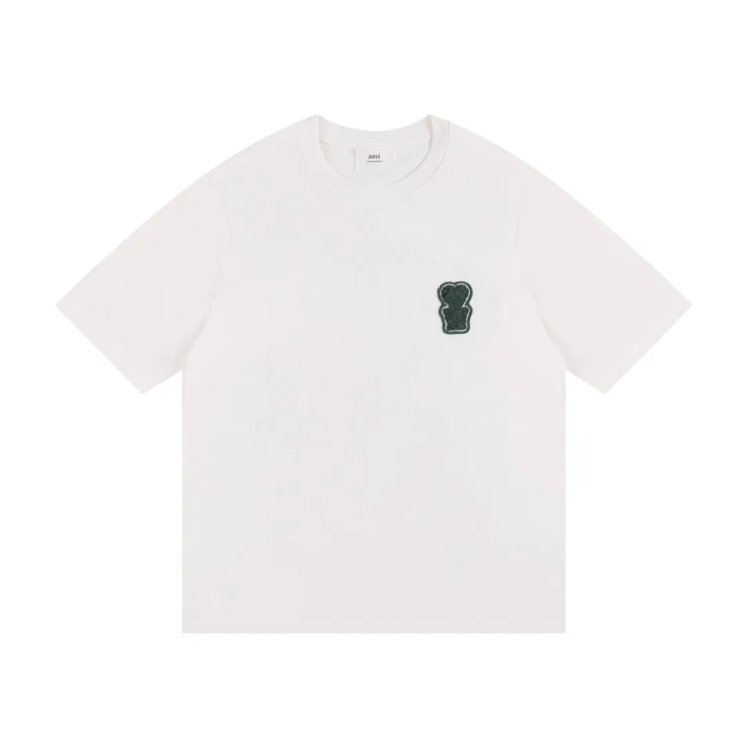P114 Style No. 125 AMI&WDC [Cui Woo-sik co-branded model] AMI 2025 spring and summer new short-sleeved authentic original 1;1 mold color: dark green black gray apricot white code number: S-XL