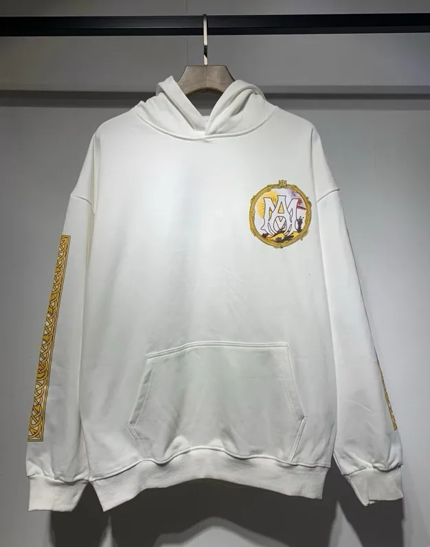 855 P230 AMIRI real shot sweatshirt black and white hanging shot S. M. L. XL