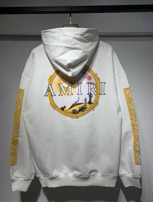 855 P230 AMIRI real shot sweatshirt black and white hanging shot S. M. L. XL